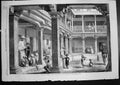 Original Old Antique Print Hindoo School Under Portico House Poonah 1859 19th