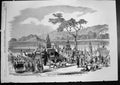 Original Old Antique Print Mohurrum Festival Procession Tazzies 1857 Victorian