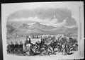Original Old Antique Print Execution Mutinous Sepoys Parade Peshawur 1857 19th