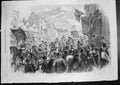 Original Old Antique Print Lady Godiva Procession Coventry Street 1862 19th