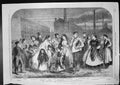 Original Old Antique Print Cotton Famine Group Mill Operatives Manchester 1862