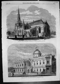 Old Church Holy Sepulchre Northampton Oriental Baths Westminster1862 Victorian