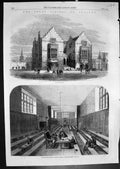 Antique Old Print Great Schools England Harrow Fourth Form Room Harrow 1862