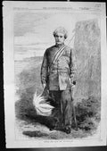 Old Print General Lord Clyde Commander In Chief Volunteers Brighton 1862 19th