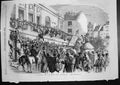 Original Old Antique Print Election Scene Kilkenny Drawing Fitzpatrick 1859