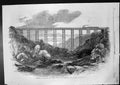 Antique Old Print Deepdale Viaduct South Durham Lancashire Union Railway 1859