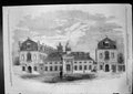Original Old Antique Print Exterior Wellington College Sandhurst 1859 Victorian