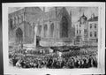 Antique Old Print Inauguration Memorial Statue Herbert Ingram Mp Boston 1862
