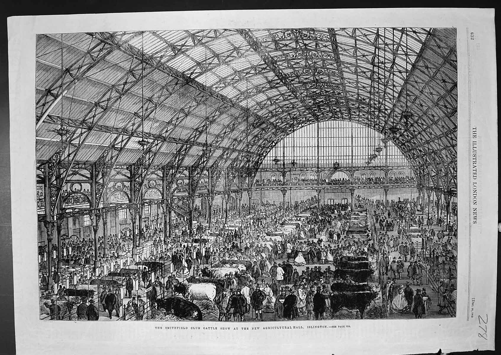 Old Smithfield Club Cattle Show New Agricultural Hall Islington 1862 Victorian