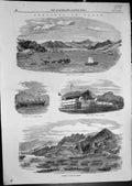 Old Japan Harbour City Nagasaki Dutch Factory Desima Map Harbour 1855 Victorian