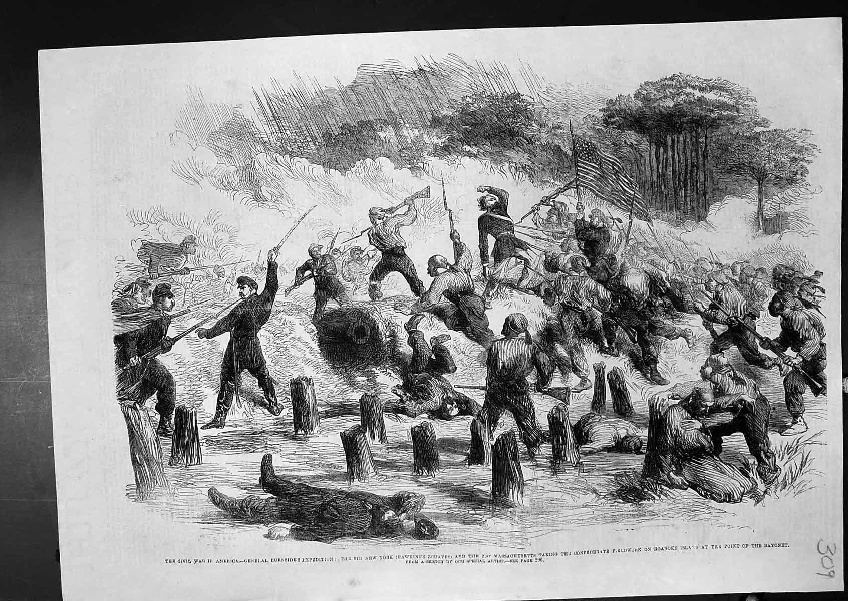 Old Civil War America Gen Burnside Battle Cloister Temple Church C186 Victorian