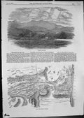Original Old Antique Print Plan Battle Alma Paris Fashions November 1854 19th