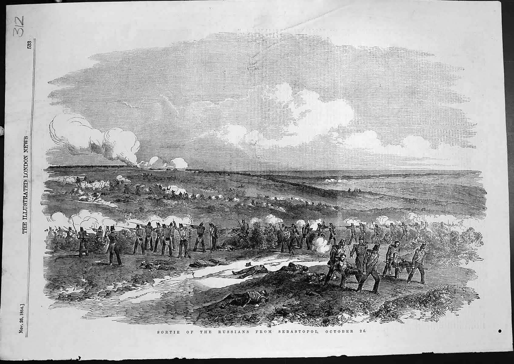 Old Sortie Russians Sebastopol Naval Attack Fort Petropaulovski 1854 Victorian