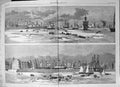 Antique Print Cronstadt Ice Merchant Vessels Ice Outside Man Wars Mole 1857