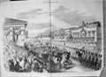 Original Old Antique Print Solemn Entry Emperor Russia Into Moscow 1856 19th