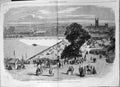 Antique Print General View Royal Agricultural Societys Show Canterbury 1860