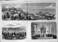 Antique Print Volunteer Sham Fight Albert Hall College Surgeons Dublin 1863