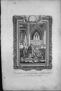 Antique Old Print King Henry Sixth Crowned Cathedral Church Notre Dame Paris