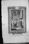Antique Old Print Remains William Conqueror Refused Internment Anselm Arthur