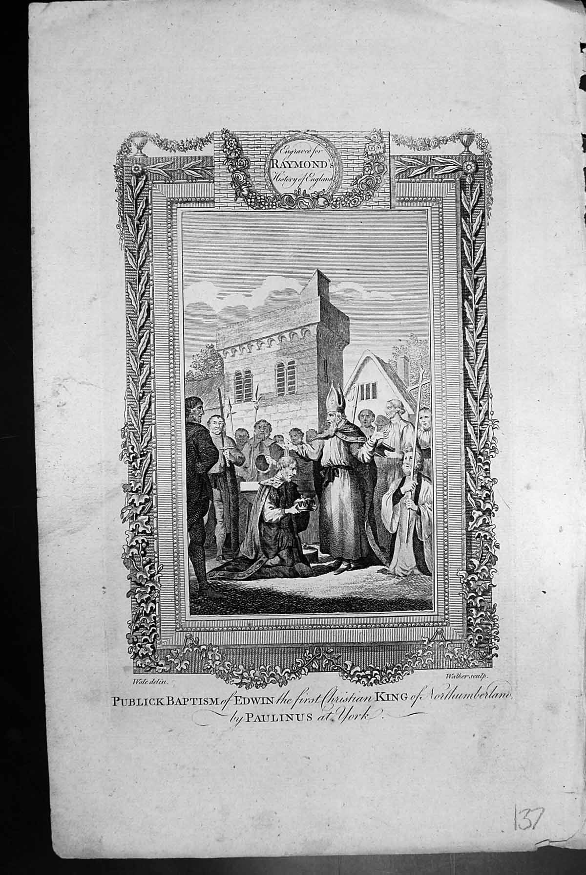 Old Public Baptism Edwin Christian King Northumberland Paulinus York
