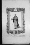Old Print Edward 11 Born 1284 Crowned 1308 Murdered Barkeley Castle 1327
