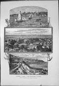 Original Old Antique Print Cowes Ryde Esplanade Ventnor