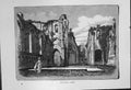 Original Old Antique Print Fountains Abbey