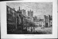 Original Old Antique Print Market Place Wells Seat Arch Centre