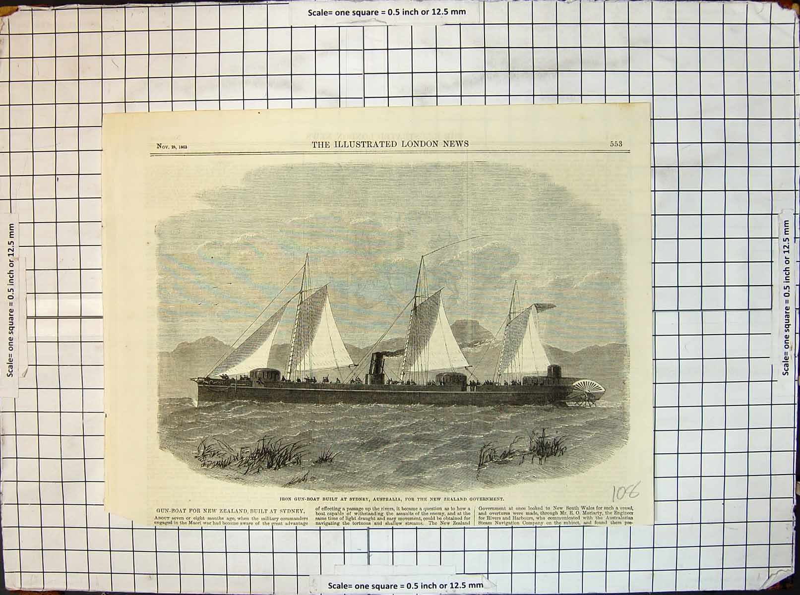 Old Iron Gun Boat Built Sydney Australia For New Zealand Goverment186 Victorian