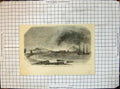 Original Old Antique Print Part South East Town Macao Preserved Fire M Callery