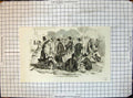 Original Old Antique Print Chinese Nursemaids Parade Ground Hong Kong