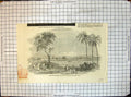 Antique Old Print Bridge Recently Erected Over River Corvery Bhowanee Madras