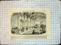 Old Antique Print Opening Madras Railway Train Station Flags Flying 1856 19th