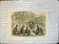 Old Print War America Civil War Deserter Federal Lines Munsons Hill 1861 19th