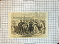 Antique Old Print Union Troops Attacking Civil War Prisoners Washington 1861