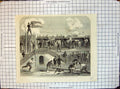 Antique Print War America Fort Moultrie During Bombardment Charleston 1863 19th