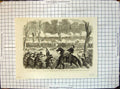 Antique Print War America Battle Chicamauga Civil War Gen Hood Wounded1863 19th