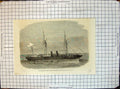 Antique Old Print Civil War Screw Steamer Rappahannock Lying Calais Pier 1863
