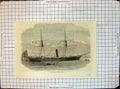 Original Old Antique Print Civil War Cruiser Georgia 1865 19th