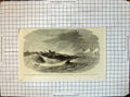 Antique Print War America Federal Ironclad Keokuk Morning After Fight 1863 19th