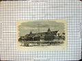 Original Old Antique Print Punjab Exhibition Building Lahore 20th Century