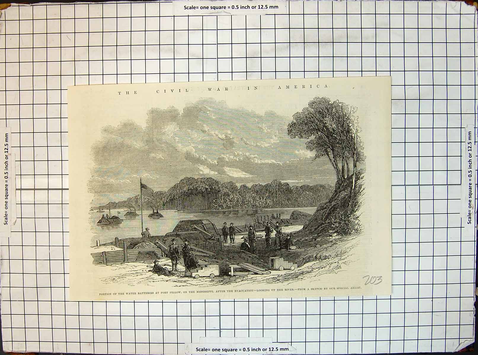 Old War America Water Batteries Fort Pillow Mississippi After Evacuat
