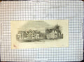 Original Old Antique Print St Elfins New Schools Warrington Exterior