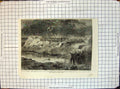Old Print War America Ditch Slope Fort Wagner Charleston Harbour Assault