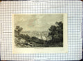 Original Old Antique Print Town Macon Georgia Church Trees M Jackson 1863 19th