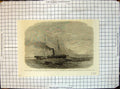 Old Print Federal Steamer Chesapeake Seizes Civil Wars Crew Musquash 1864 19th