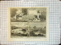 Old Print Richmond Virginia Capital Civil War States Washingtons Monument