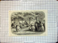 Antique Print War America Southern Refugees Encamping Woods Vicksburg 1863 19th