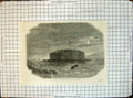Original Old Antique Print Fort Lafayette Federal Bastille Political Prisoners