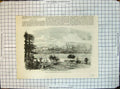 Original Old Antique Print Victoria Chief Town Vancouver Island River